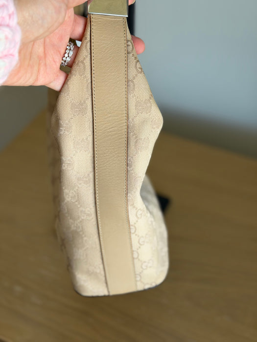 Gucci Beige GG Hobo