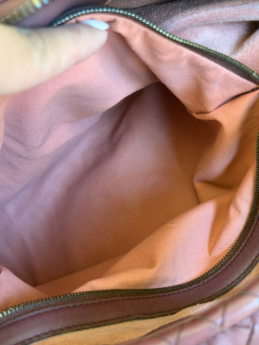 Bottega Bordeaux Intrecciato Hobo