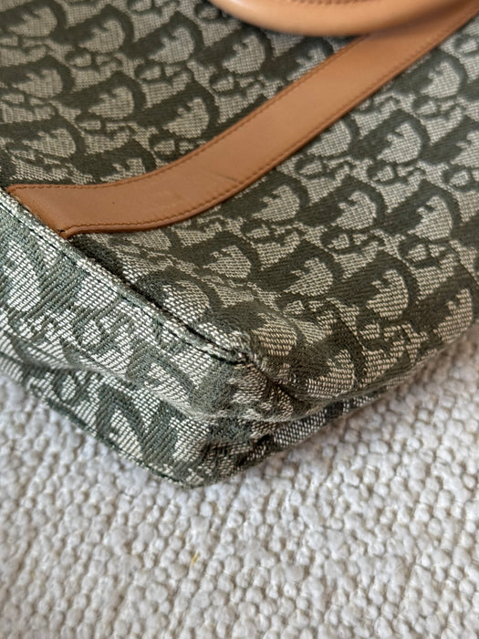 Dior Green Trotter Jacquard Tote