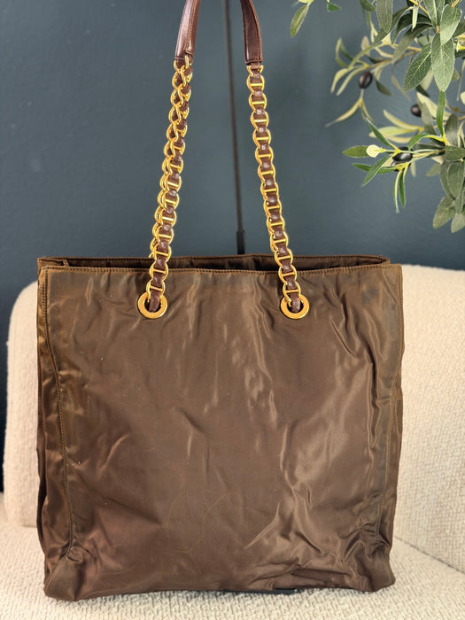 Prada Tesutto Brown GHW Tote