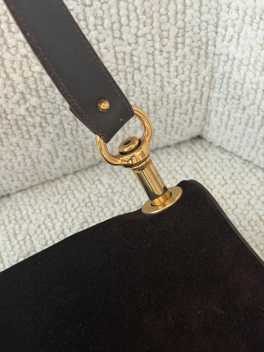 Gucci Blondie Brown Suede Crossbody