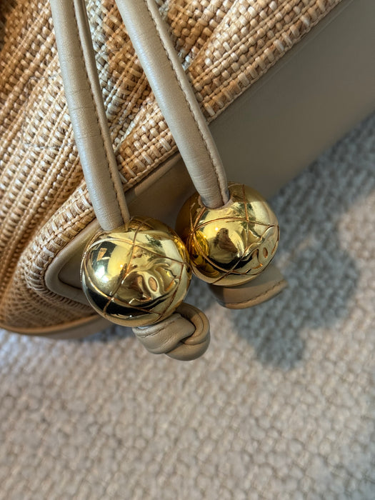 Chanel Raffia Woven Bucket
