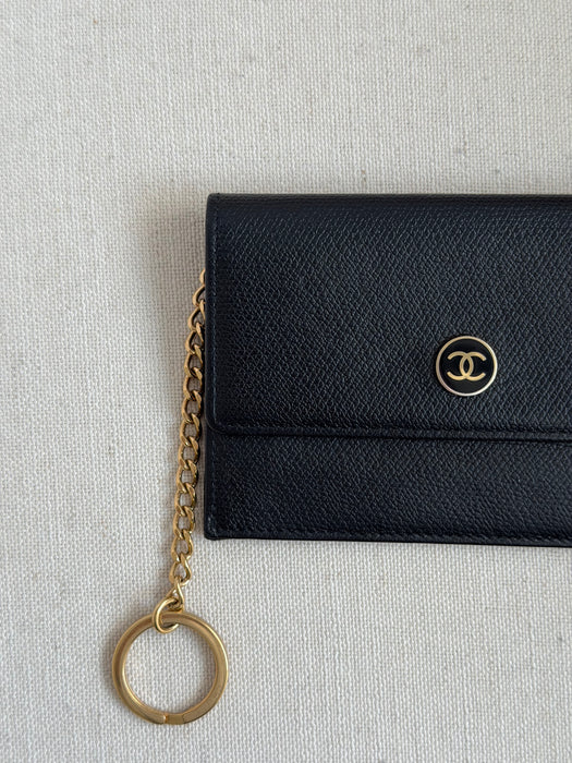 Chanel Coco Button Card Wallet Key Pouch