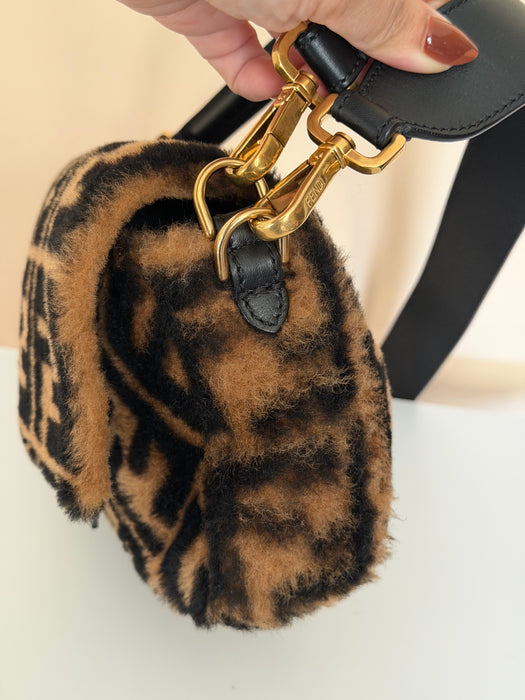 Fendi Shearling Zucca Baguette