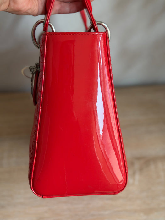 Lady Dior medium patent leather