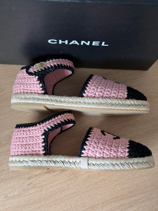Chanel braided knit Mary Jane Espadrilles - 37