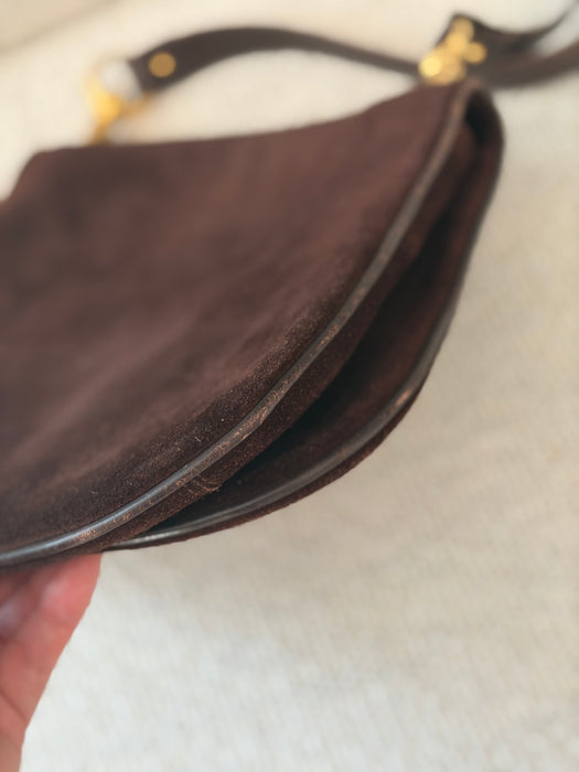 Gucci Blondie Brown Suede Crossbody