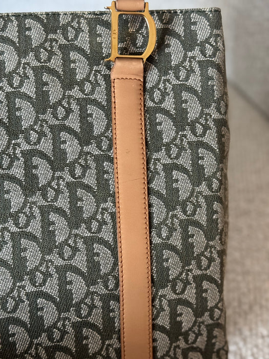 Dior Green Trotter Jacquard Tote