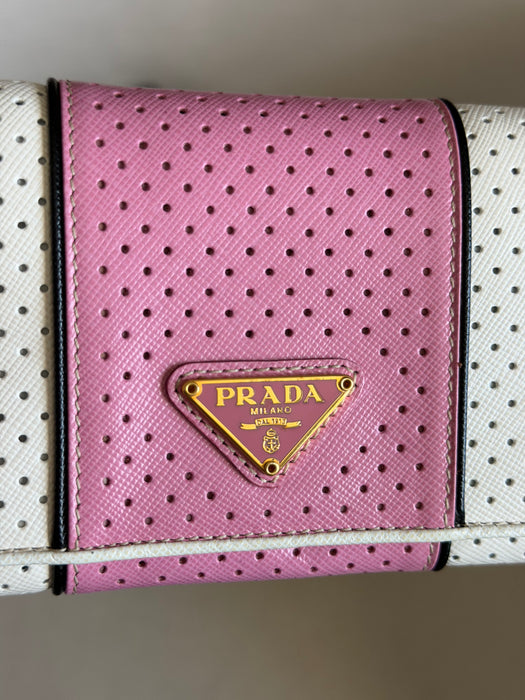 Prada Perforated Saffiano Long Wallet