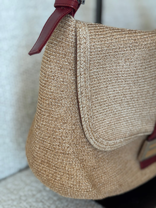 Fendi Mama Baguette Rare Raffia