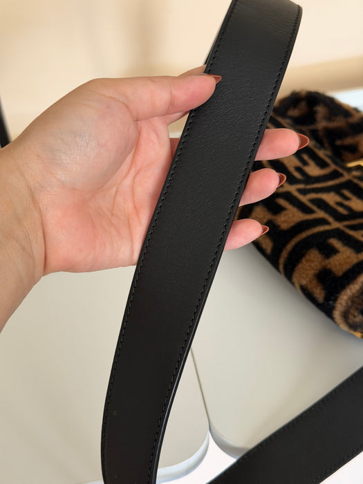 Fendi Shearling Zucca Baguette
