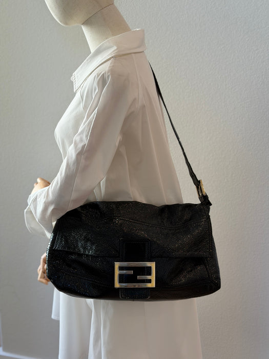 Fendi Maxi Patent Baguette