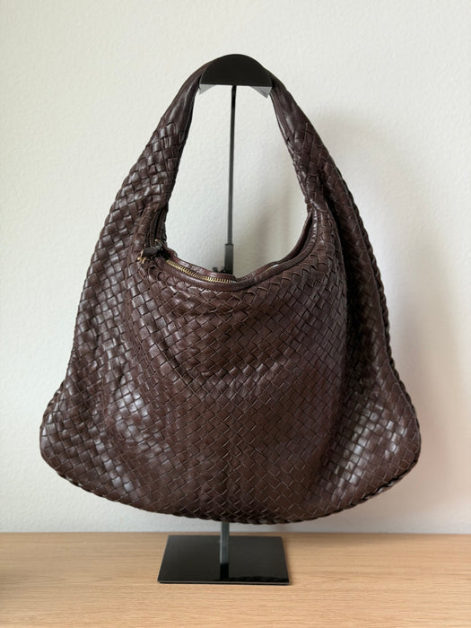 Bottega Chocolate Brown Intrecciato Hobo