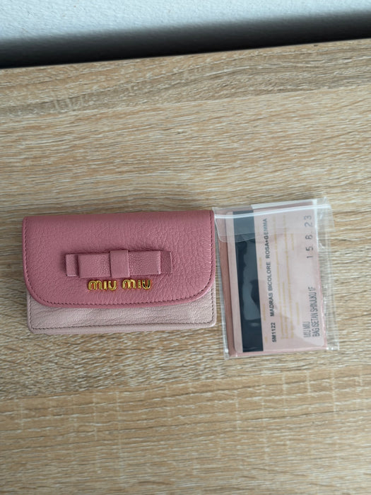 Miu Miu Ribbon Motif Madra Card Case