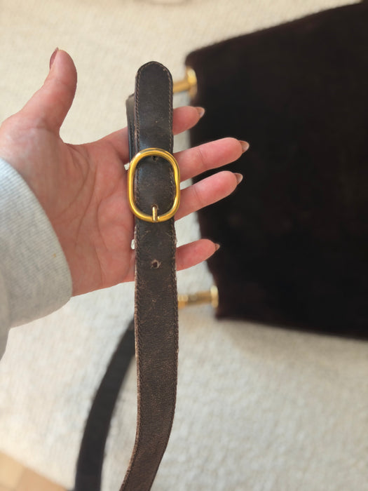 Gucci Blondie Brown Suede Crossbody