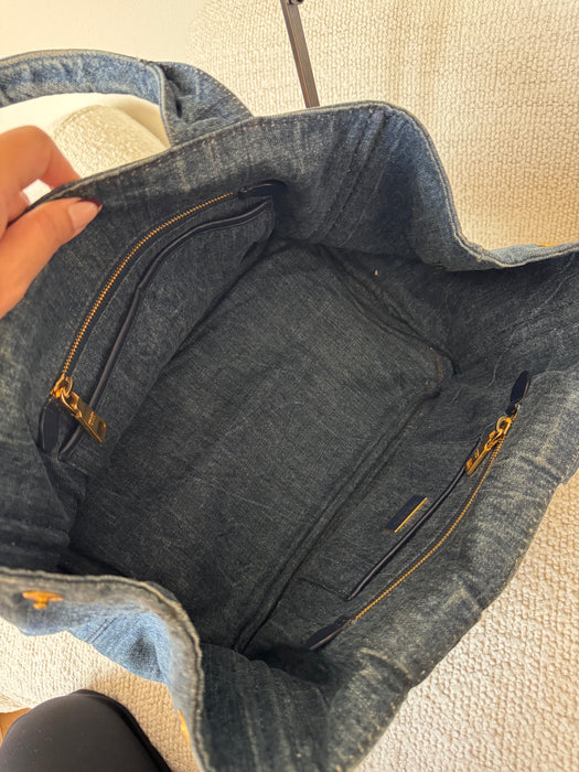 Prada Canapa Denim Tote