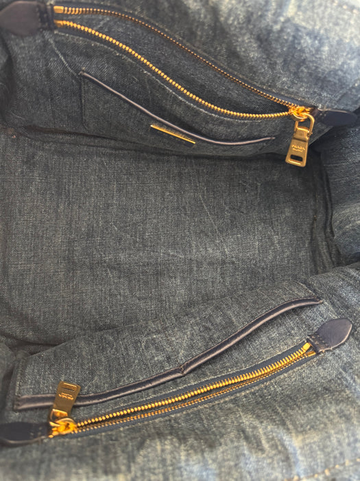 Prada Canapa Denim Tote
