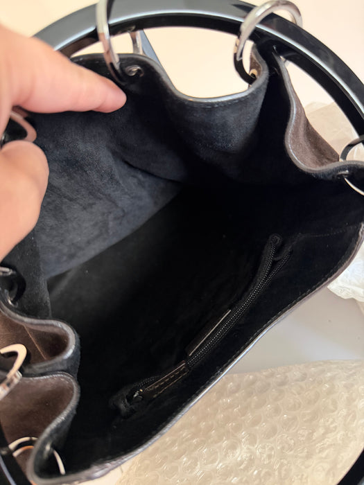 Gucci Brown Suede Hoop