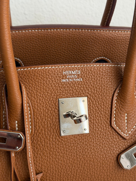 Birkin 35 in Togo gold with palladium hardware