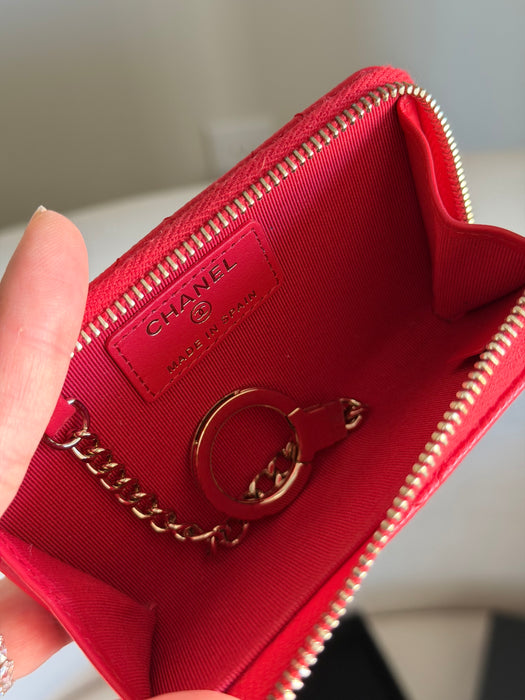 Chanel zipped card holder