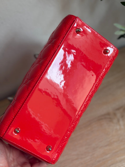 Lady Dior medium patent leather