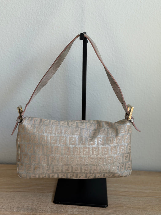 Fendi Zucchino Pink Shimmer Baguette