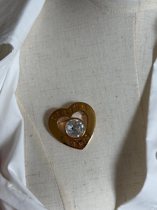 Celine heart brooch
