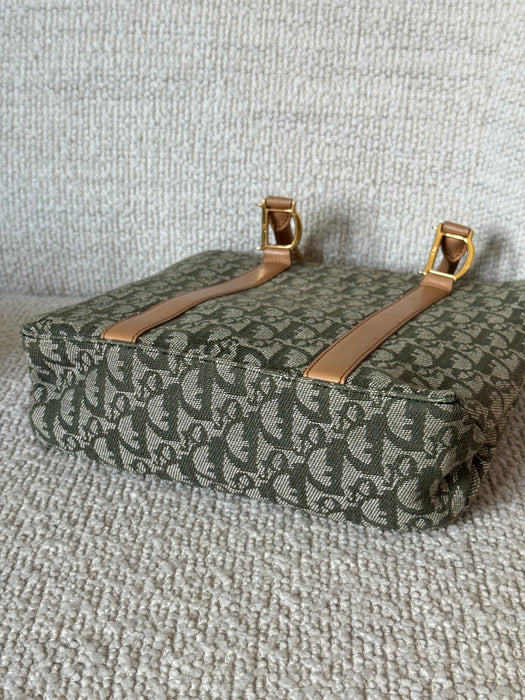 Dior Green Trotter Jacquard Tote