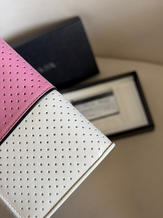 Prada Perforated Saffiano Long Wallet