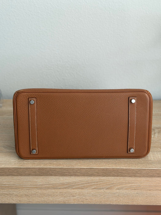 Birkin 35 in Togo gold with palladium hardware