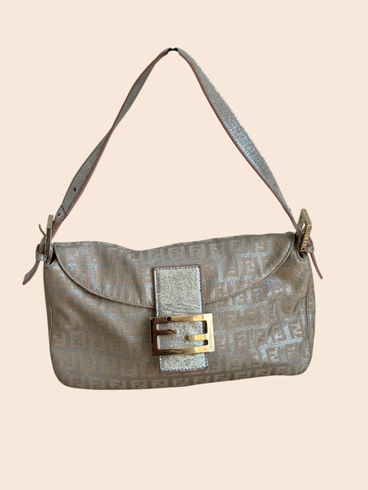Fendi Zucchino Pink Shimmer Baguette