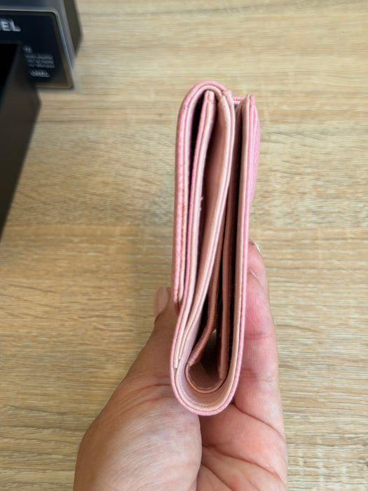 Chanel Pink Caviar Timeless CC Compact Wallet