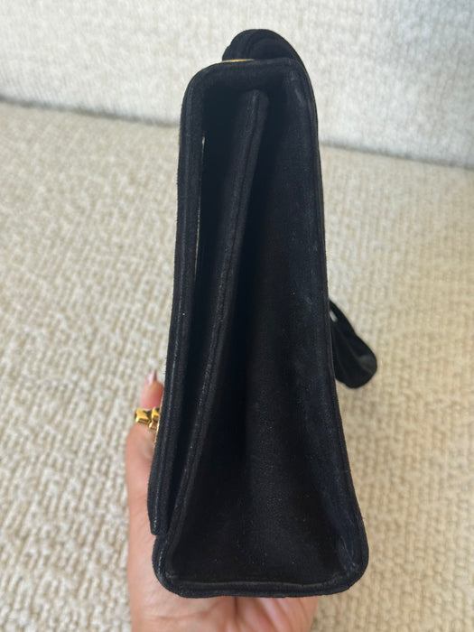 Chanel Suede CC Shoulder Bag