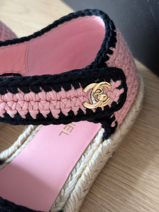 Chanel braided knit Mary Jane Espadrilles - 37