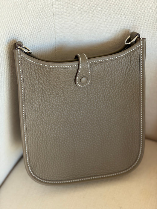 Hermes Taurillon Clemence Evelyne TPM Etoupe - NEW