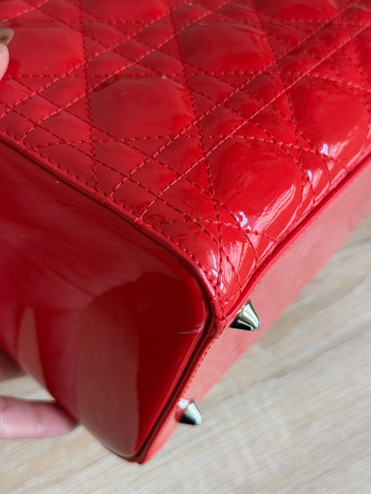 Lady Dior medium patent leather