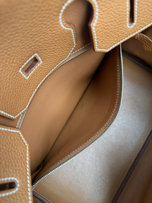 Birkin 35 in Togo gold with palladium hardware