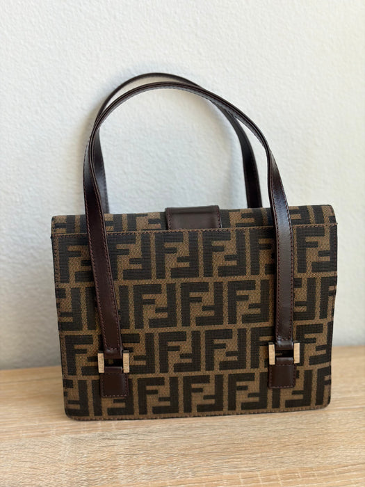 Fendi Zucca Top Handle Flap