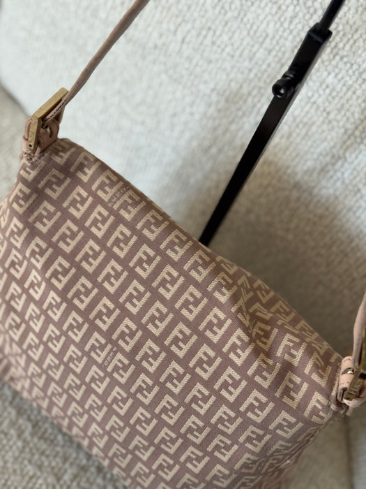 Fendi Zuchinno Pink Beige Mama Baguette