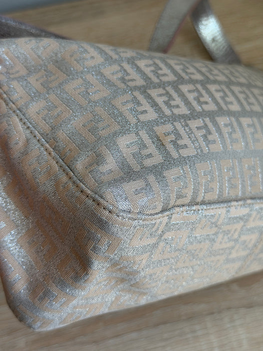 Fendi Zucchino Pink Shimmer Baguette