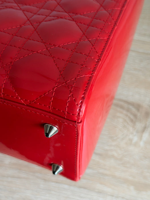 Lady Dior medium patent leather