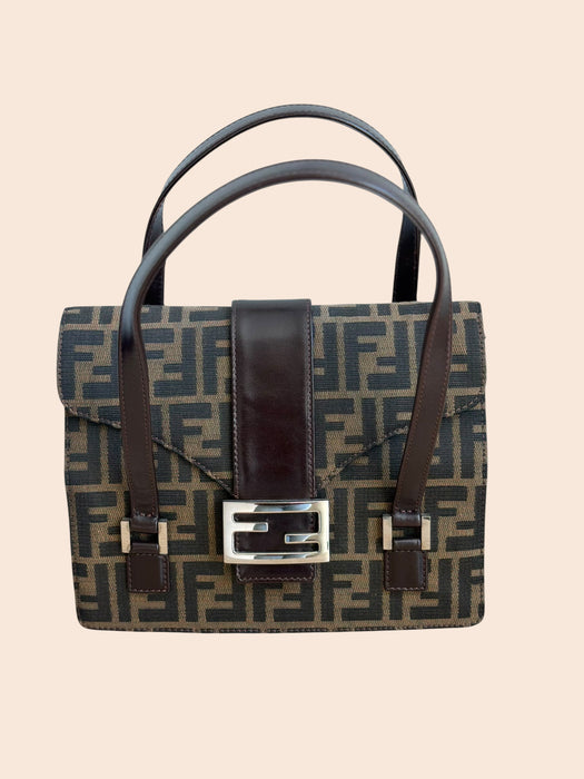 Fendi Zucca Top Handle Flap