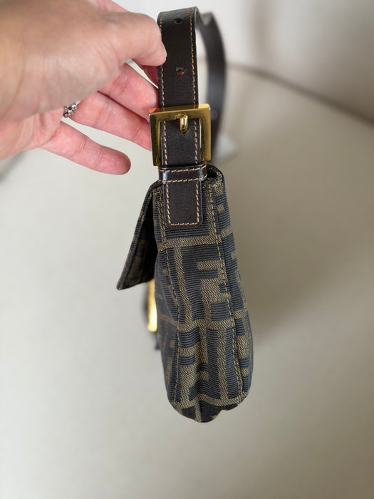 Fendi Zucca Baguette GHW