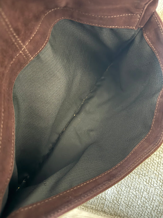 Fendi Suede Maxi Baguette