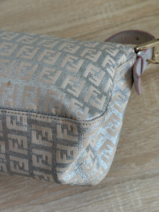 Fendi Zucchino Pink Shimmer Baguette