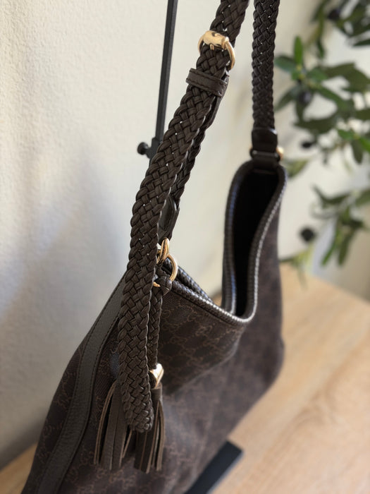 Gucci GG Denim Hobo