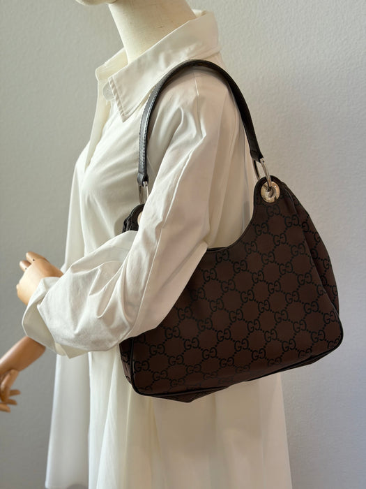 Gucci Tom Ford GG Nylon Leather Shoulder