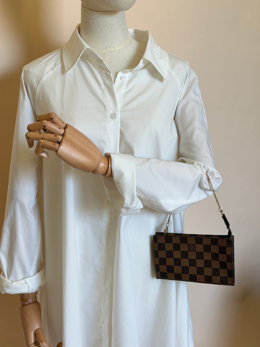 Louis Vuitton Bucket Damier Ebene Chain Pochette