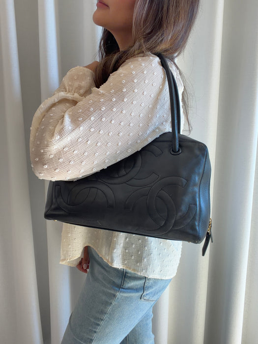 Chanel Triple Cocomark Boston Shoulder