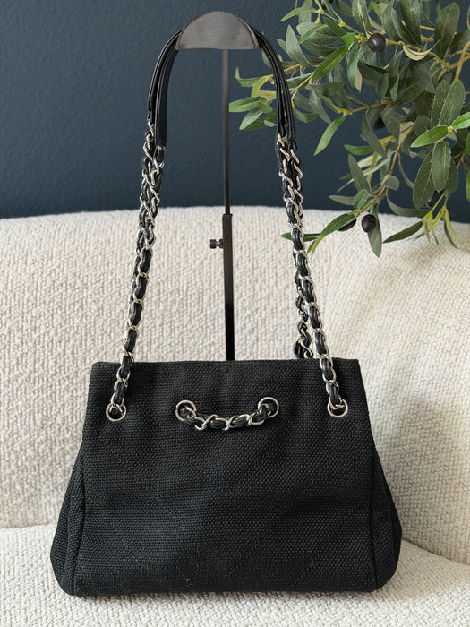 Chanel Chevron V Stitch CC Tote